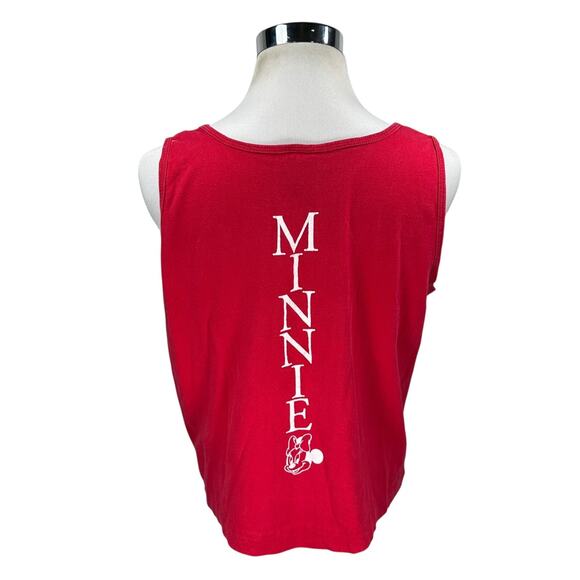 Vintage Disney Minnie Mouse Tank Top Men’s XL Red Sleeveless Scoop Neck USA READ - Picture 4 of 9